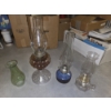 Image 1 : *Pick Up At Mantua Home-No Shipping Available* Three Vintage Oil Lamps With Extra Green Glass Shade 
