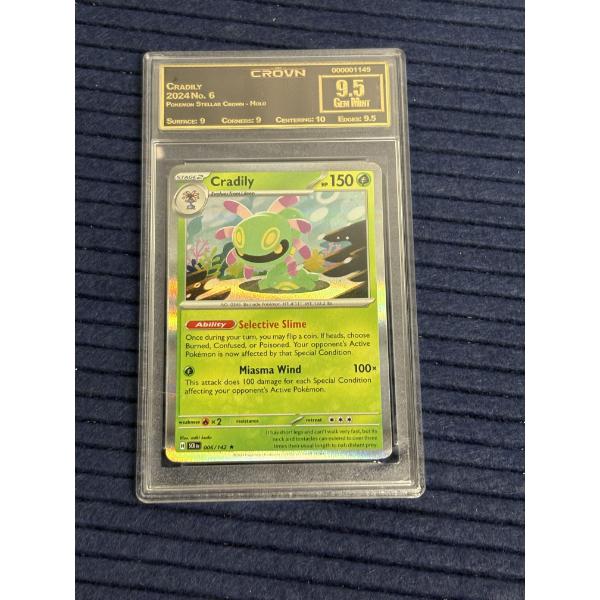2024 Graded Pokémon TCG Stellar Crown Cradily (006/142) - Holo Finish - 9.5 Gem Mint