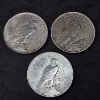 Image 2 : (3) Silver Peace Dollars - 1923D, 1924, 1922