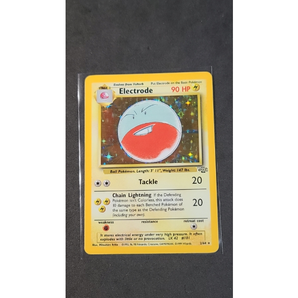 1999 Electrode 2/64 Holo Rare Pokémon Trading Card From The Jungle Expansion Set
