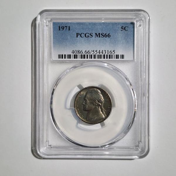 PCGS MS66 GRADED 1971 United States Jefferson Nickel