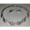 Image 1 : Sterling Silver Necklace and Earring Set - Total Weight 94.7 Grams