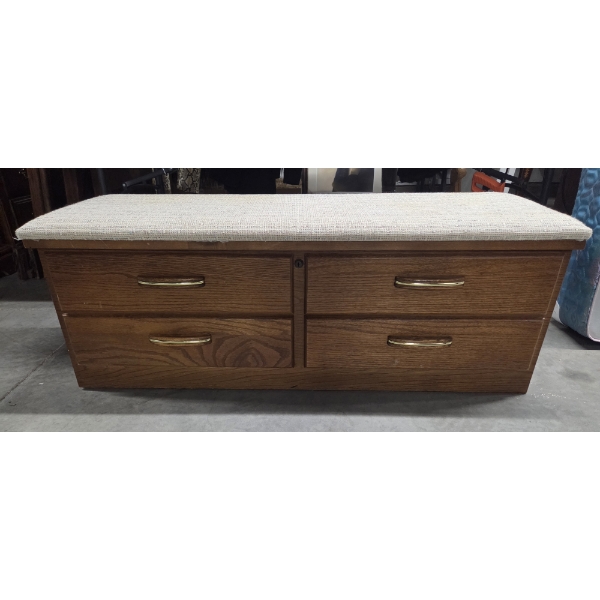 Heirloom Lane Padded Top 47.5''x16.5''x17.5'' Cedar Chest With Keys 