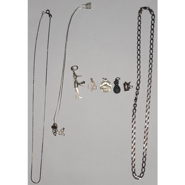 Assorted Sterling Silver Jewelry & Charms - Total Weight: 27.1g