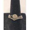 Image 1 : Women's 10K White Gold Diamond Halo And Bypass Wedding Ring Set - Size 7 - Total Weight: 3.8g
