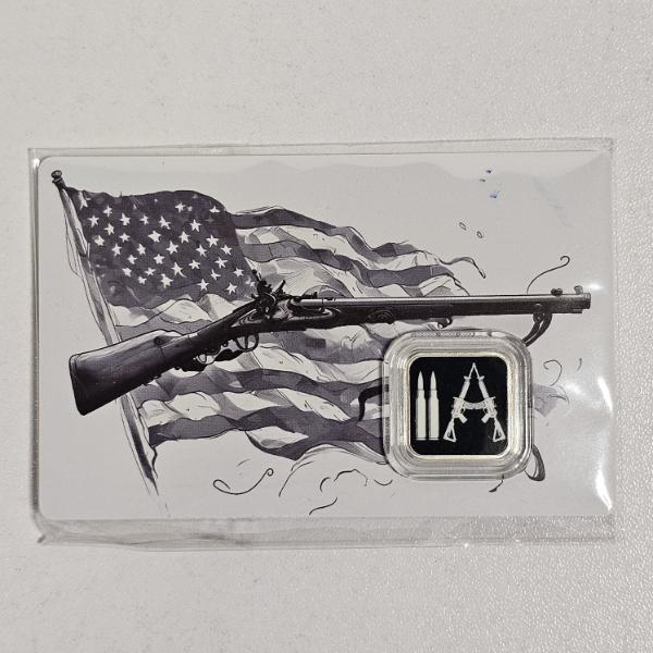 2nd Amendment 1 Gram .999 Fine Silver Bullion