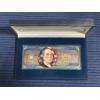 Image 1 : Four Troy Oz .999 Silver Colorized $100 Bill, Ben Franklin 2000 Box & COA
