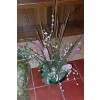 Image 3 : As Shown - Floral Wall wicker Sconce & Pussy Willow Vase Set - 2 Pc Nice