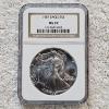 Image 1 : NGC MS69 Graded 1987 .999 Fine Silver 1oz. Eagle