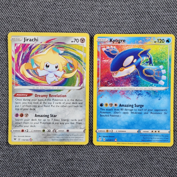 Two Pokemon Amazing Rare Legendary Pokemon Trading Cards From Shing Fates 