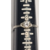 Image 5 : 14K White Gold Diamond Solitaire Engagment Ring W/ Matching 14kWedding Band - Sizes 8 - Weight: 3.4g