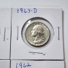 Image 3 : Four Assorted Years United States 90% Silver Washington Quarters - Face Value: $1.00