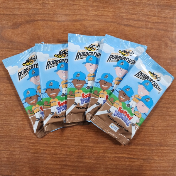 Five SEALED Akron Rubber Ducks Backyard Baseball Trading Card Sets