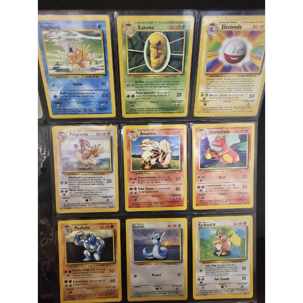 Lot of (9) Assorted Rare Vintage Pokemon Trading Cards