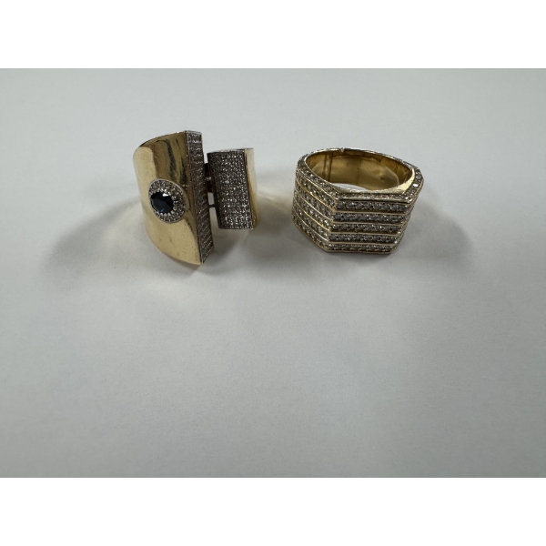 2 - Beautiful 14K Gold Rings In Excellent Condition - Guaranteed 14K - Weighs 26.6 Grams
