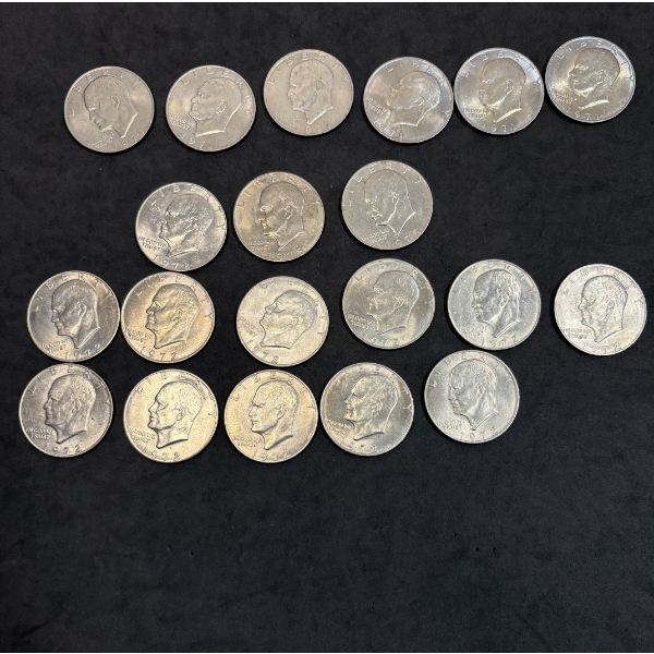 Tube of Silver Dollars - FV $20.00 - 40% Silver 1971 & 1972 - Copper-Nickel Clad 1978 (3) 