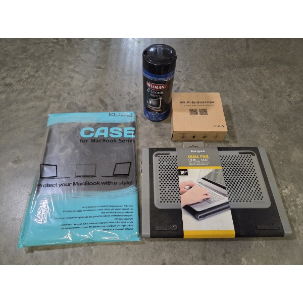New Macbook Cover, Electronic Wipes, Wifi Endoscope, & Laptop Cooling Mat