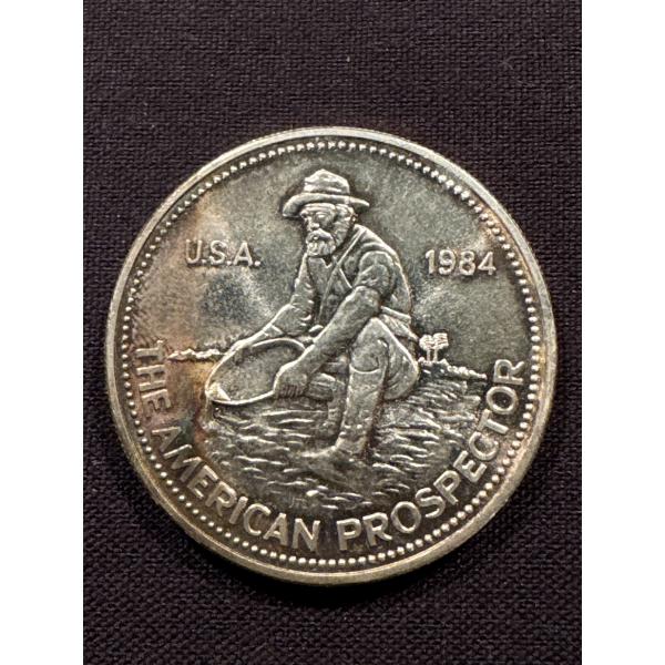 Rare Englehard American Prospector .999 Fine Pure Silver One Troy Ounce Coin - Mint Condition