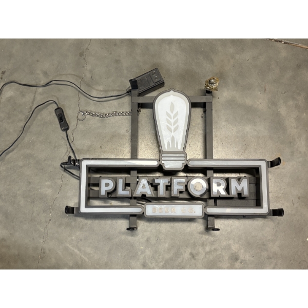 Platform Beer Co. Sign with LED Controller - Does not work - ****SHIPPING NOT AVAILABLE
