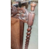 Image 5 : Important Antique Intricately Worked Tall Cane Seat & Backed Wooden Arm Chair 2nd of 2 Offered 