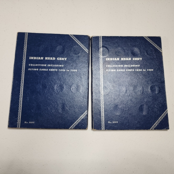 Two Partially Filled Indian Head Cent Collection Books - Total Face Value: $0.52