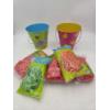 Image 1 : Two Brand New 7'' Cute Metal Easter Pails & Five 1.75 oz Packs Of Easter Grass