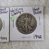 Image 3 : Two United States Walking Liberty 90% Silver Half Dollars: 1942 & 1944