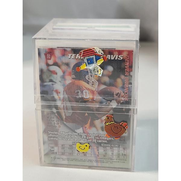 Collection Of Assorted 1990's Topps, Pinnacle & Upper Deck Football Cards In Clear Deck Box
