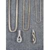 Image 4 : Three Sterling Silver Necklaces With Two Sterling Silver Pendants ~ Total Weight 20.4 Grams
