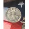 Image 2 : World War II Walking Liberty Silver Half Dollar 1943 in Display! Great Coin - 90% Silver! 