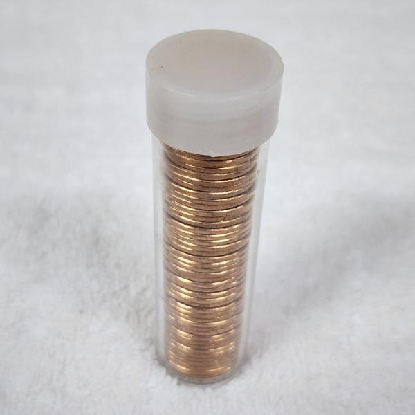 Uncounted Unsearched Tube of Assorted Uncirculated United States Pennies ~ Early 80'S!