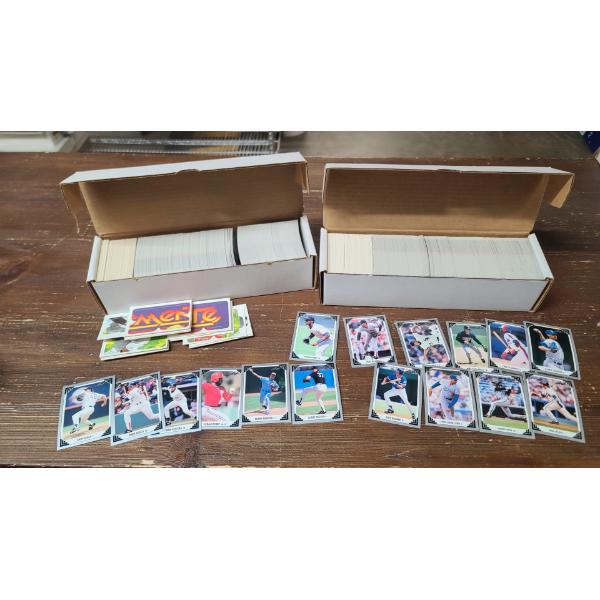 Assorted Lot Of 1991 Leaf Series 1 And Series 2 Baseball Trading Cards & Puzzle Pieces
