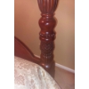 Image 7 : Exceptional Mahogany 4 Post Victorian Carved Queen Bed, Head & Foot - Mattress Included