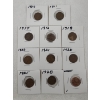 Image 1 : (10) Assorted Years Lincoln Wheat Cents & 2025 Lincoln Cent - Face Value: $0.11