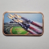 Image 2 : America's 250th Anniversary Baseball Flyover Colorized 1 AVDP oz .999 Fine Copper Bar