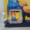 Image 2 : Rosie the Riveter "We Can Do It" 1 Gram .999 Fine Silver Bar, Colorized in Card 