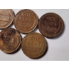 Image 6 : Five Assorted United States Pennies Ft. 4 Wheat & 1 Copper Lincoln ~ INCLUDES 1909 VDB!