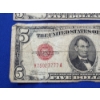 Image 4 : x2 United States Red Seal $5 Bank Notes: Series 1928 E  & 1953 A - FV: $10.00