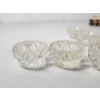 Image 5 : Vintage Bohemia Czechoslovakia Glass Salt Cellar Bowls & Spoons