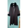 Image 1 : Full Length Ladies Coat With Fur Collar & Cuffs - Sz 12 - Good Condition