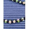 Image 3 : 2 Gorgeous Beaded Necklaces - Pink Floral Pattern - Unique Blue Pattern
