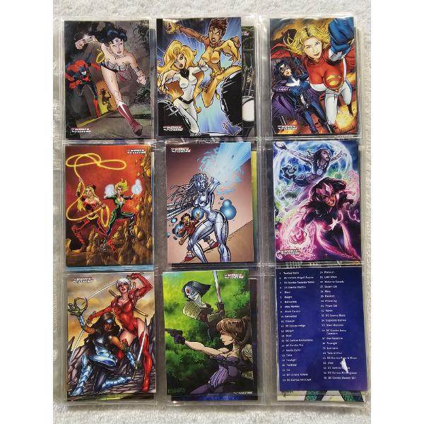DC Licensed 'The Women of Legend' Trading Cards (2013) - 7 Pages x 9 Cards per Page = 63 Cards!!!