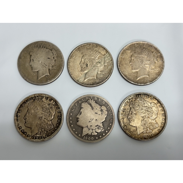 6 United States Silver Dollars - Guaranteed Authentic - Great Condition