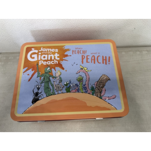 James And The Giant Peach Metal Lunch Box - Measures Approximately 8 x 6 x 4 -Brand New 