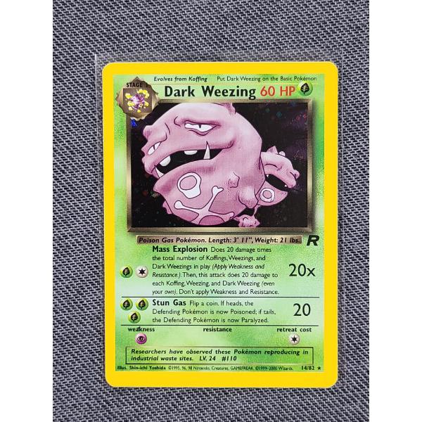 Dark Weezing 14/82 Holo Rare Pokemon Rocket Set Trading Card
