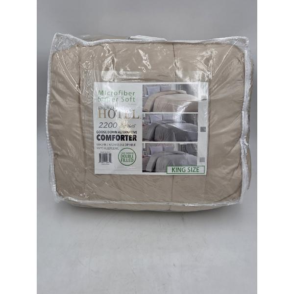 Brand New King Size Ultra Plush Microfiber Comforter In Tan