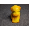 Image 2 : Rare Degenhart Buttercup Slag Glass Pooch With Breathtaking UV Glow - Collectible Glass Dog 