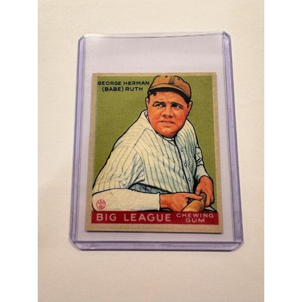 1933 Goudey Babe Ruth Archives Classic Baseball Card In Protective Holder - Mint Condition