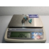 Image 10 : Sterling Silver Rings and Pin: Turquoise and Pearl Flower - Total Weight: 28.4g
