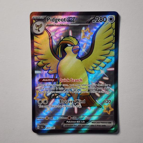 Pidgeot EX 221/091 Holo Rare SHINY Pokemon Trading Card